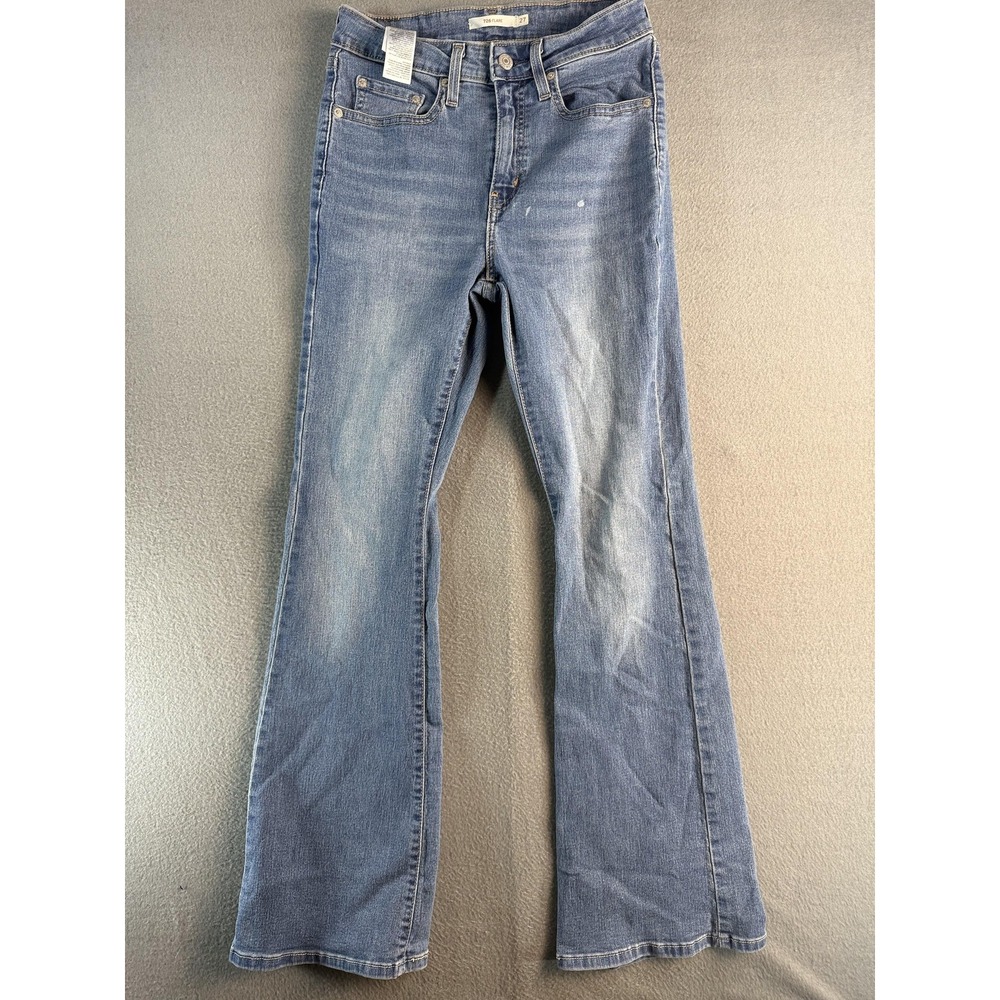 Levi's 726 Flare Jeans Womens 27x32 Medium Wash Blue High Rise Denim Casual